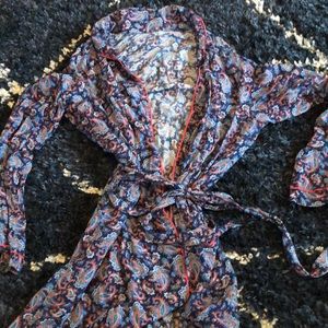 Gap body medium/large paisley robe